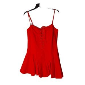 Dolls Kill Tangerine Mini Dress with attached bodysuit NWT